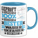 Wasserskifahrer Geschenk Lustiger Spruch für Wasserskifahrer Geschenkidee Bester Wasserskifahrer Der Welt Blau Trendation