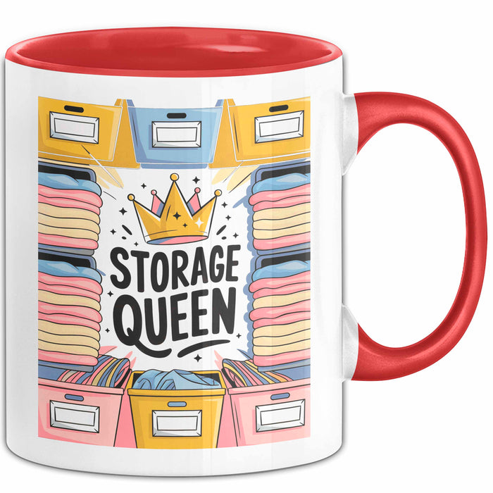 Haushalts Organisator Tasse Geschenk Lustige Geschenkidee Spruch Für Ordentliche Zuhause Liebhaber Rot Trendation