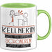 Kellnerin Weil Es Keinen Schöneren Beruf Gibt Tasse Geschenk für Eine Kellnerin Lustig Grün Trendation