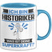Historiker Tasse Geschenk für Historiker Geburtstag Lustiger Spruch Kaffee-Becher Was Ist Deine Superkraft Blau Trendation