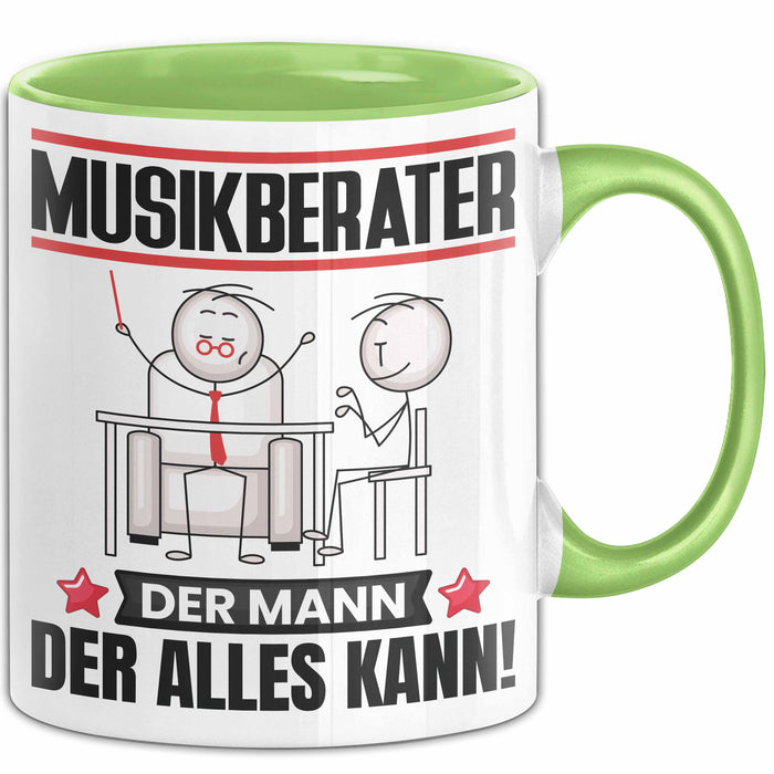 Musikberater Tasse Geschenk für Musikberater Der Mann Der Alles Kann Geschenkidee zum Geburtstag Grün Trendation