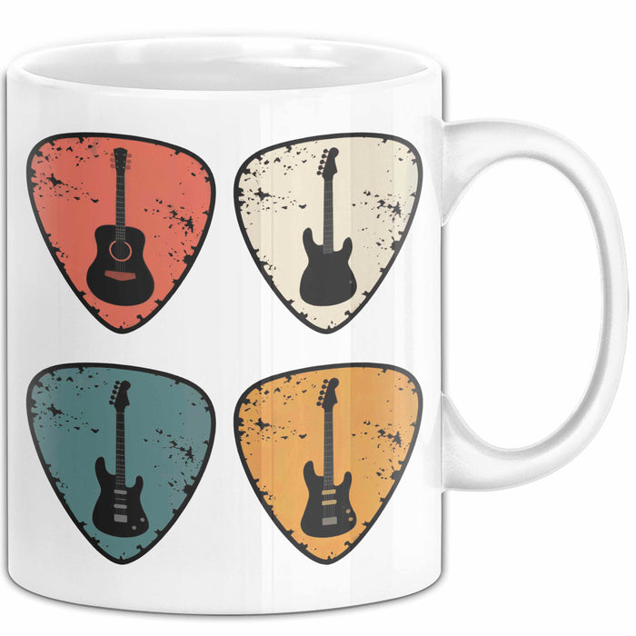 Gitarre Musikliebhaber Musiker Gitarrist Tasse Geschenk Lustige Geschenkidee Spruch Weiß Trendation