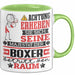 Boxer Geschenk Tasse Lustiger Spruch Erheben Sie Sich Der Boxer Betritt den Raum Grün Trendation