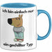 Ich Bin Einfach Nur Ein Gechillter Entspannter Typ Tasse Geschenk Dank Meme Liebhaber Im Just A Chill Guy Becher Blau Trendation