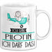 Geschenk für Pilotin Tasse Lustige Geschenkidee Geburtstag Ich Bin Pilotin Ich Darf Das Weiß Trendation