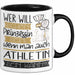 Athletin Tasse Geschenk Spruch Wer Will Schon Prinzessin Sein Wenn Man Auch Athletin Sein Kann Trendation