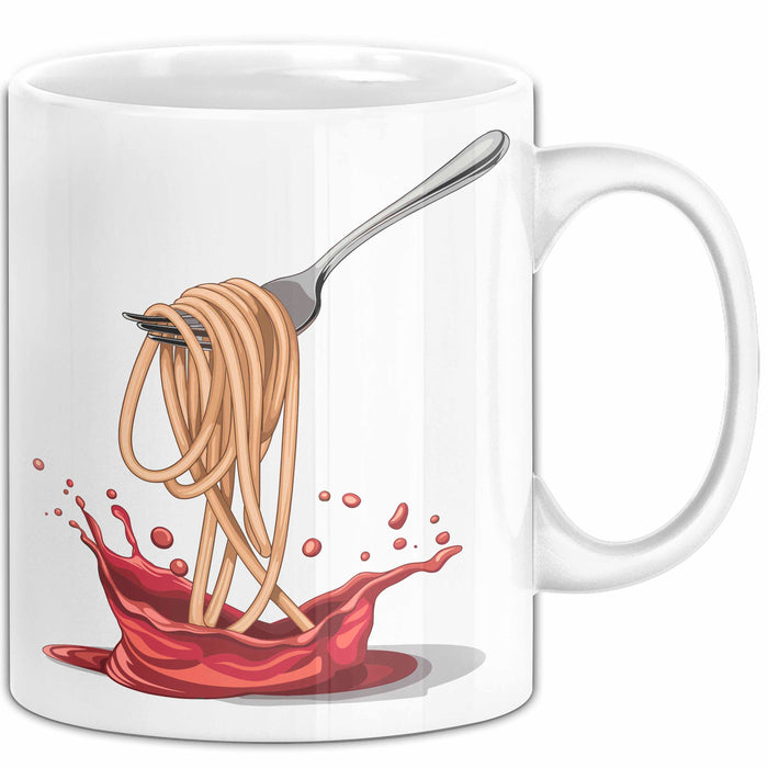 Pasta Fan Tasse Geschenkidee für Italienisches Essen Weiß Trendation