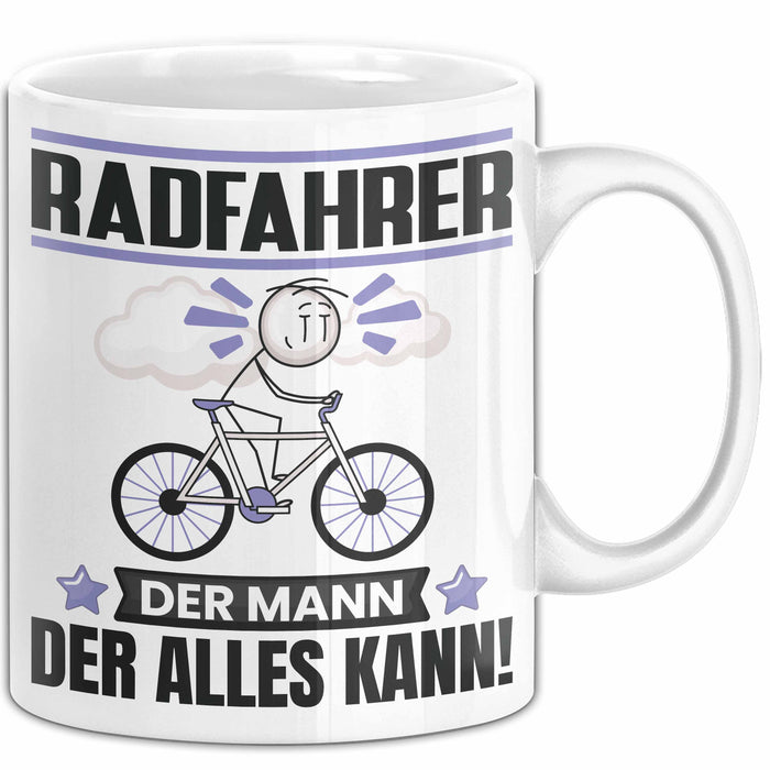 Radfahrer Tasse Geschenk für Radfahrer Der Mann Der Alles Kann Geschenkidee zum Geburtstag Weiß Trendation
