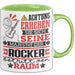 Rocker Geschenk Tasse Lustiger Spruch Erheben Sie Sich Der Rocker Betritt den Raum Grün Trendation