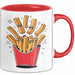 Fast Food Fan Tasse Geschenkidee Burger und Pommes Liebhaber Rot Trendation