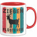 Ziegenbauer Ziegen Tier Tasse Geschenk Lustige Geschenkidee Spruch Ziegen Flüsterer Rot Trendation