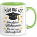 Schüler Abschluss Tasse Geschenk Lustige Geschenkidee Spruch Herzlichen Glückwünsche Grün Trendation