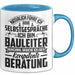 Bauleiter Tasse Geschenk Natürlich Führe Ich Selbstgespräche Baustellen-Leiter Blau Trendation