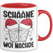 Weihnachten Tasse Geschenk Schääne Woi Nachde Kaffee-Becher Rot Trendation