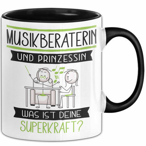 Musikberaterin Und Prinzessin Tasse Geschenk Für Eine Musikberaterin Geburtstag Was Ist Deine Superkraft Trendation