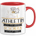 Athletin Weil Es Keinen Schöneren Beruf Gibt Tasse Geschenk für Eine Athletin Lustig Rot Trendation