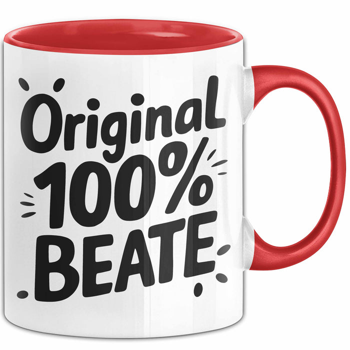 Beate Tasse Geschenk Original 100% Beate Geschenkidee Geburtstag Rot Trendation