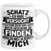 Valentinstag Tasse Geschenk für Ihn Sie Männer Für Paare Freundin Geschenkidee Kaffee-Becher Liebe Schatz Ich Hab Versucht Für Dich Das Geschenk Zu Finden Aber Du Hast Ja Bereits Mich Weiß Trendation