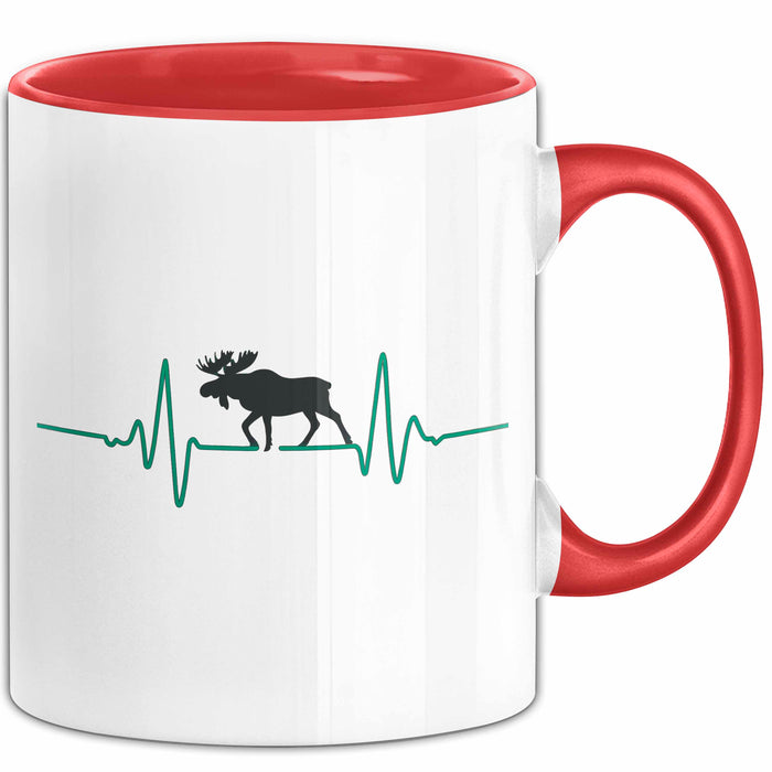 Skandinavischer Elch Tasse Geschenk Lustige Geschenkidee Rot Trendation