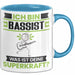 Bassist Tasse Geschenk für Bassist Geburtstag Lustiger Spruch Kaffee-Becher Was Ist Deine Superkraft Blau Trendation