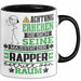 Rapper Geschenk Tasse Lustiger Spruch Erheben Sie Sich Der Rapper Betritt den Raum Schwarz Trendation