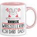 Geschenk für Wrestlerin Tasse Lustige Geschenkidee Geburtstag Ich Bin Wrestlerin Ich Darf Das Rosa Trendation
