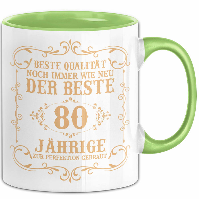 80er Geburtstag Geschenk Männer Vater Mann Noch Immer Der Beste 80-Jährige Zur Perfektion Gebraut Opa Grün Trendation