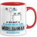 Modellbahnfan Geschenk Tasse So Gut Kann Nur Ein Modellbahnfan Aussehen Geschenkidee Kaffee-Becher Rot Trendation