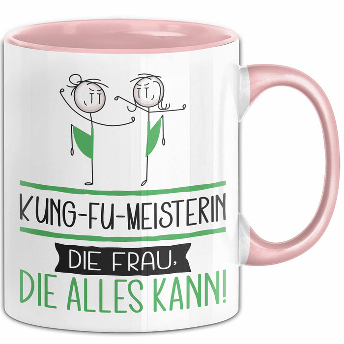 Kung-Fu-Meisterin Geschenk Tasse Becher Die Frau Die Allen Kann Geschenkidee für eine Kung-Fu-Meisterin Lustig Rosa Trendation