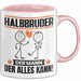 Halbbruder Tasse Geschenk für Halbbruder Der Mann Der Alles Kann Geschenkidee zum Geburtstag Rosa Trendation