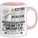 Country-Musiker Geschenk Tasse Lustiger Spruch Erheben Sie Sich Der Country-Musiker Betritt den Raum Rosa Trendation