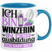 Winzerin Ausbildung Start Geschenk Tasse Ich Bin Winzerin In Der Ausbildung Ich Darf Das Kaffee-Becher Geschenkidee Blau Trendation