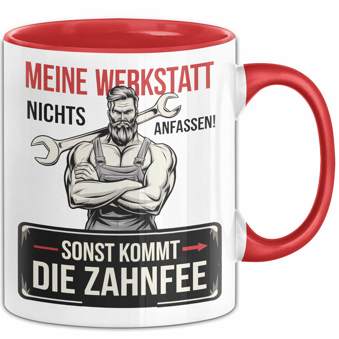 Handwerker Tasse Geschenk Fass Nichts In Der Werkstatt An Rot Trendation