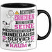 Hundegassi-Service Geschenk Tasse Lustiger Spruch Erheben Sie Sich Der Hundegassi-Service Betritt den Raum Schwarz Trendation