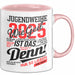 Jugendbetreuung Tasse Geschenk Lustige Geschenkidee Spruch Jugendweihe 2025 Rosa Trendation