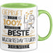 Beste Musikredakteurin Der Welt Tasse Geschenk für Eine Musikredakteurin Geprüft Und Sicher Geschenkidee Geburtstag Weihnachten Grün Trendation