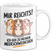 Meerschweinchen Tierliebhaber Tasse Geschenk Lustige Geschenkidee Spruch Mir Reichts Ich Geh Zu Meinen Meerschweinchen Weiß Trendation