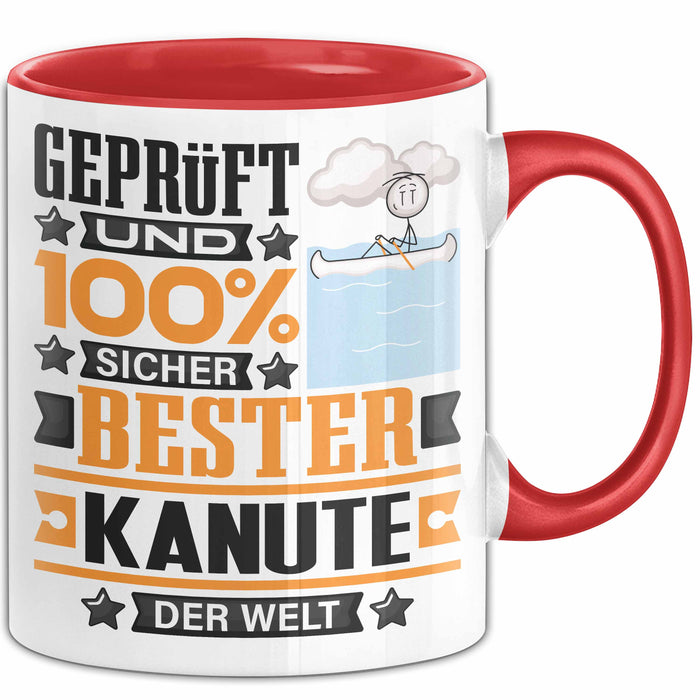 Kanute Geschenk Lustiger Spruch für Kanute Geschenkidee Bester Kanute Der Welt Rot Trendation