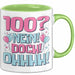 100er Geburtstag Geschenk Männer Frauen 100 Nein Doch Ohhhh Lustiger Spruch Geschenkidee Kaffee-Becher Grün Trendation