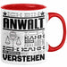 Anwalt Geschenk Tasse Geschenkidee für Anwalt Geburtstag Lustiger Spruch Ich Bin Anwalt Ich Kann Es Dir Erklären Aber Nicht Für Dich Verstehen Rot Trendation
