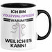 Volleyballspieler Geschenk Tasse Lustiger Spruch Ich Bin Volleyballspieler Warum Weil Ich Es Kann Geschenkidee Bester Volleyballspieler Geburtstag Kaffee-Becher Trendation