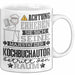 Kochbuchautor Geschenk Tasse Lustiger Spruch Erheben Sie Sich Der Kochbuchautor Betritt den Raum Weiß Trendation