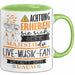 Live-Musik-Fan Tasse Geschenk Lustiger Spruch Bitte Erheben Sie Sich Seine Majestät Die Live-Musik-Fan Betritt Den Raum Grün Trendation