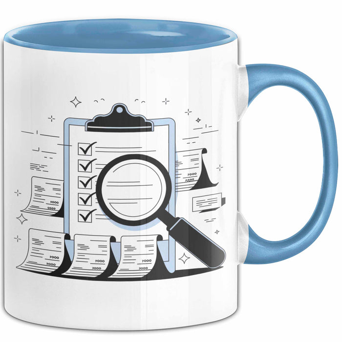 Wirtschaftsprüfer Tasse Geschenk Lustige Geschenkidee Spruch Für Detail Prüfer Blau Trendation