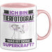 Tierfotograf Tasse Geschenk für Tierfotograf Geburtstag Lustiger Spruch Kaffee-Becher Was Ist Deine Superkraft Rosa Trendation