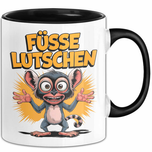 Sarkasmus Sarkastisch Tasse Geschenk Lustige Geschenkidee Spruch Füsse Lutschen Schwarz Trendation