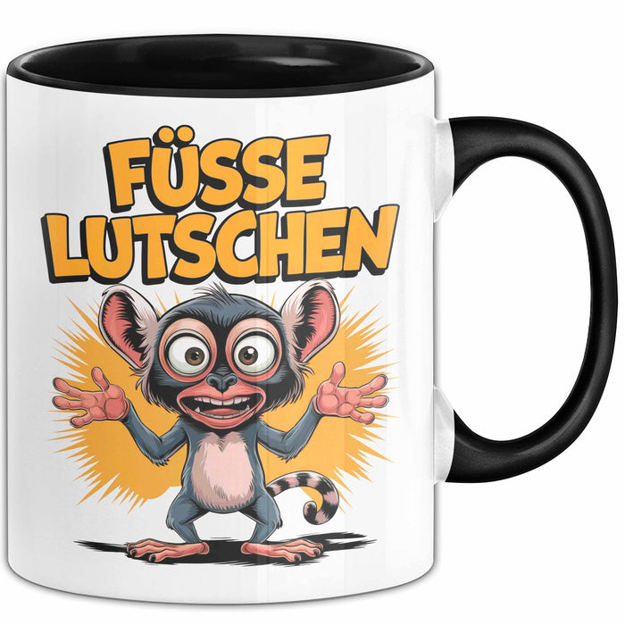 Sarkasmus Sarkastisch Tasse Geschenk Lustige Geschenkidee Spruch Füsse Lutschen Schwarz Trendation