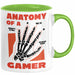 Gamer Geschenk Tasse Anatomy Of A Gamer Zocker Lustige Geschenkidee Grün Trendation
