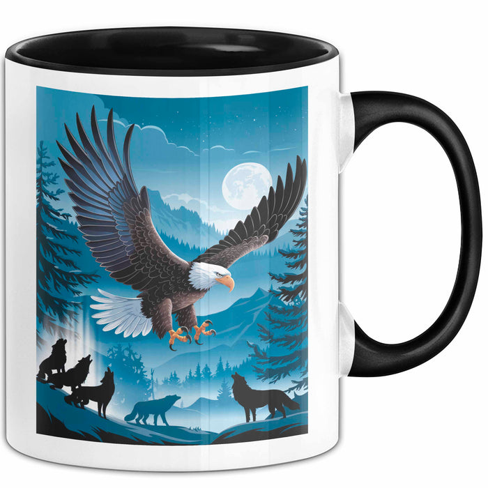 Adler Vogel Tasse Geschenk Lustige Geschenkidee Spruch Schwarz Trendation