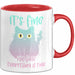 Katzen-Liebhaber Tasse Geschenk Stress It'S Finde I'M Fine Everything Is Fine Becher Rot Trendation